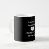 Funny Tech Support Line Kaffeetasse (Vorderseite Links)