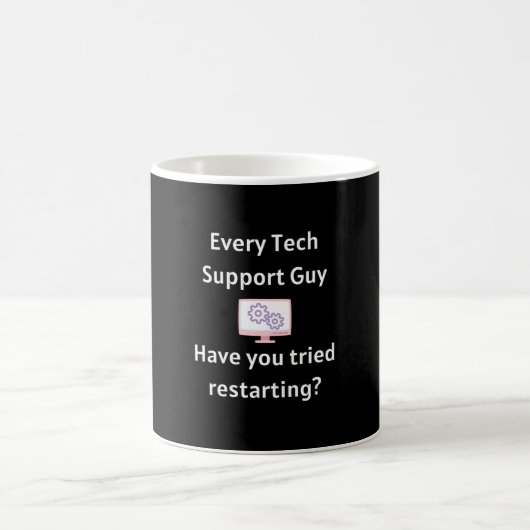 Funny Tech Support Line Kaffeetasse (Mittel)