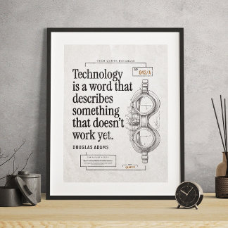 Funny Tech Zitat zum Zeichn von Patenten für Geeks Poster