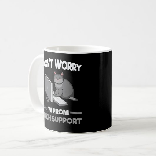 Funny Technical support Chat Lover Computer Scienc Kaffeetasse (Vorderseite Links)