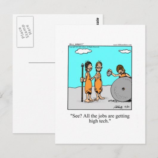 Funny Technology Spaß Postcard Postkarte (Vorne/Hinten)