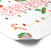 Funny Technology Teacher Christmas Tree Lights Wom Poster (Ecke)