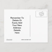 Funny Teddy Bär Änderung der Adresse Ankündigungspostkarte (Rückseite)