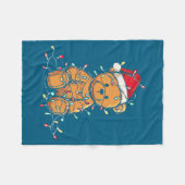 Funny Teddy Bear Christmas Graphics Lights Lover L Fleecedecke (Vorderseite (Horizontal))