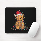 Funny Teddy Bear Christmas Graphics Lights Lover L Mousepad (Mit Mouse)