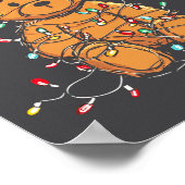 Funny Teddy Bear Christmas Graphics Lights Lover L Poster (Ecke)