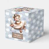 Funny Teddy Bear Pilot Boy Baby Fevor Box Geschenkschachtel (Rückseite)