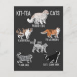 Funny Tee Drinker Cat Spaß Kitten Liebe Postkarte<br><div class="desc">Lassen Sie sie mit unseren Kit Tea Cats lachen. Cartoon Katzen für Tee- und Katzenliebhaber. Dieses Comic ist ideal für Tierfreunde mit einem Sinn für Spaß und Stil.</div>