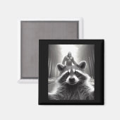 Funny Tee Ed Raccoon Selfie Bigfoot Gift Mens Wome Magnet (Vorderseite/Rückseite)