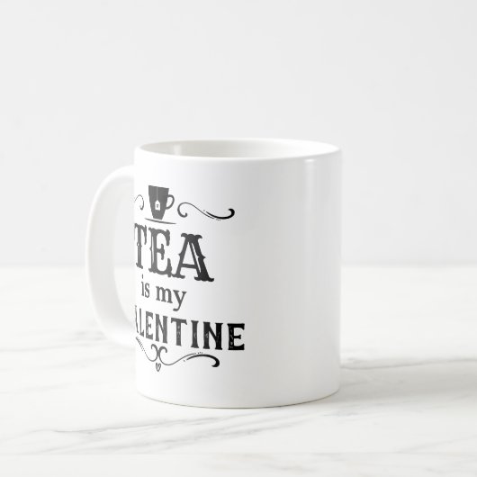 Funny Tee ist mein Valentine Kaffeetasse (Vorderseite Links)