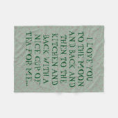 Funny Tee Liebe Sie zur Kochnische Frau Fleecedecke (Vorderseite (Horizontal))