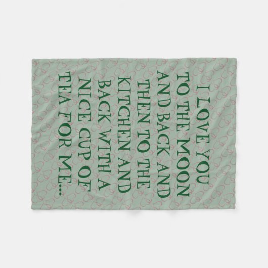 Funny Tee Liebe Sie zur Kochnische Frau Fleecedecke (Vorderseite (Horizontal))