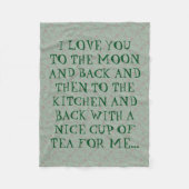 Funny Tee Liebe Sie zur Kochnische Frau Fleecedecke (Vorderseite)