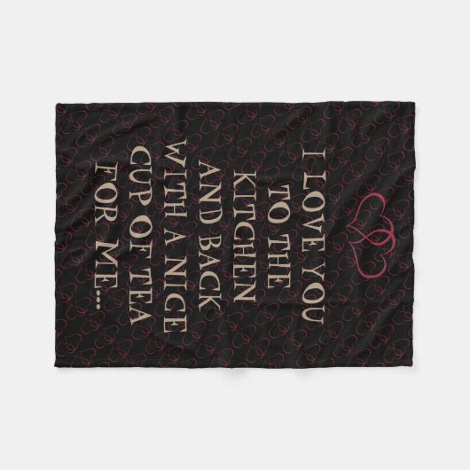 Funny Tee Liebe Sie zur Kochnische Frau Fleecedecke (Vorderseite (Horizontal))