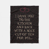 Funny Tee Liebe Sie zur Kochnische Frau Fleecedecke (Vorderseite)