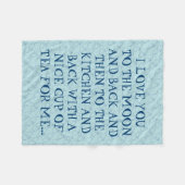 Funny Tee Liebe Sie zur Küche Mann Fleecedecke (Vorderseite (Horizontal))