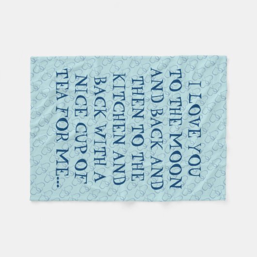 Funny Tee Liebe Sie zur Küche Mann Fleecedecke (Vorderseite (Horizontal))