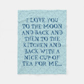 Funny Tee Liebe Sie zur Küche Mann Fleecedecke (Vorderseite)