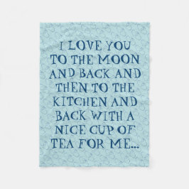 Funny Tee Liebe Sie zur Küche Mann Fleecedecke