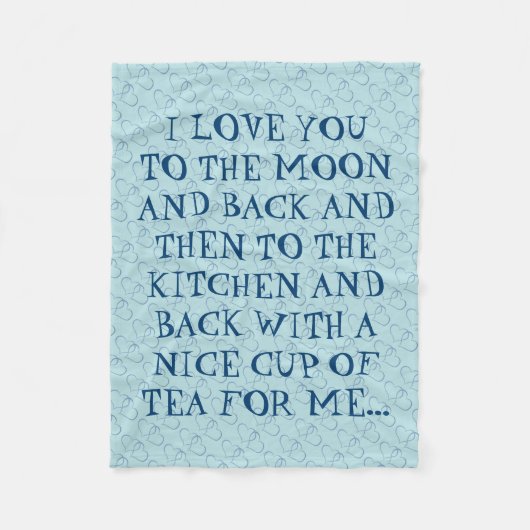 Funny Tee Liebe Sie zur Küche Mann Fleecedecke (Vorderseite)