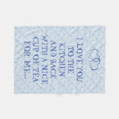 Funny Tee Liebe Sie zur Küche Mann Fleecedecke (Vorderseite (Horizontal))