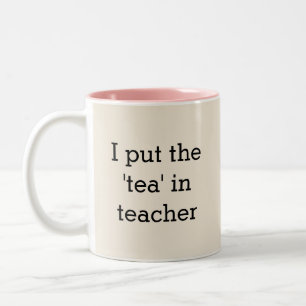 Funny Tee Lover Lehrer Slogan Staffroom Zweifarbige Tasse