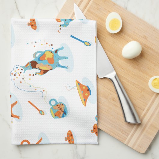 Funny Tee - Party. Küchenhandtuch Geschirrtuch (Viertel Falte)