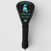 Funny Tee Rex Dinosaur Joke Custom Monogram Golf Headcover (Vorderseite)
