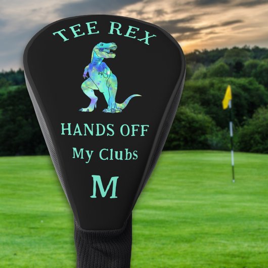 Funny Tee Rex Dinosaur Joke Custom Monogram Golf Headcover