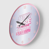 Funny Teenager Zitat Girls Rose Rosa Zimmer Große Wanduhr (Winkel)