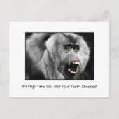 Funny Teeth Dental Checkup Termin Erinnerung Postkarte (Vorderseite)