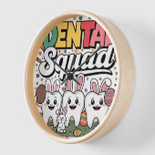 Funny Teeth Dental Squad Dentist Zahnarzt Happy Oa Uhr (Winkel)