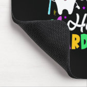 Funny Teeth Happy Mardi Gras Dental Squad Dentist Mousepad (Ecke)