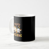 Funny Teeth Thanksgiving Dentist Turkey Dental Squ Kaffeetasse (Vorderseite Links)