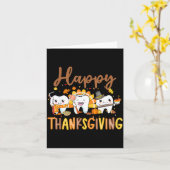 Funny Teeth Thanksgiving Dentist Turkey Dental Squ Karte (Gelbe Blume)