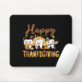 Funny Teeth Thanksgiving Dentist Turkey Dental Squ Mousepad (Mit Mouse)