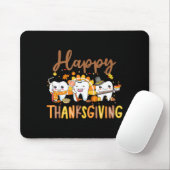 Funny Teeth Thanksgiving Dentist Turkey Dental Squ Mousepad (Mit Mouse)