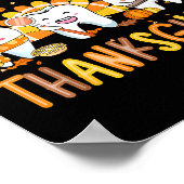 Funny Teeth Thanksgiving Dentist Turkey Dental Squ Poster (Ecke)
