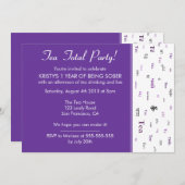 Funny Teetotal /Tea Gesamtes Party der Sonderanfer Einladung (Vorne/Hinten)