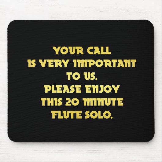 Funny Telefone Kundenservice Joke Mousepad (Vorne)
