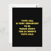 Funny Telefone Kundenservice Joke Postkarte (Vorne/Hinten)