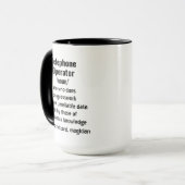 Funny Telefone Operator Definition Geschenke Tasse (Vorderseite Links)