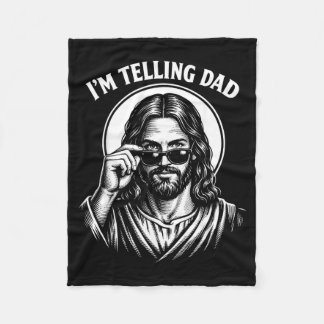 Funny Telling Dad - Religious Christian Jesus Meme Fleecedecke