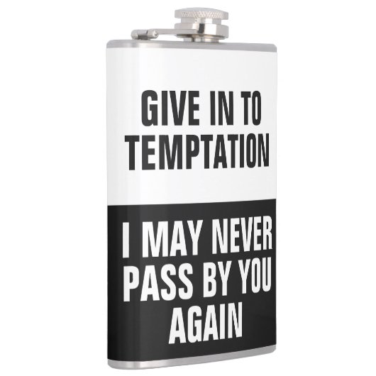 Funny Temple benutzerdefinierte Monogramm-Flasche Flachmann (Rechts)