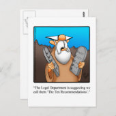 Funny "Ten Recommendations" Spaß Postkarte (Vorne/Hinten)