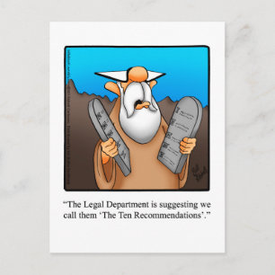 Funny "Ten Recommendations" Spaß Postkarte