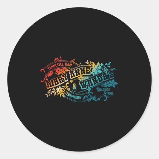 Funny Tennessee-ham Mary Anne & Wandas Strawbe Runder Aufkleber (Vorderseite)