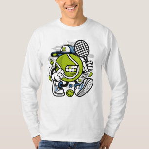 Funny Tennis Ball Cartoon Sport T-Shirt