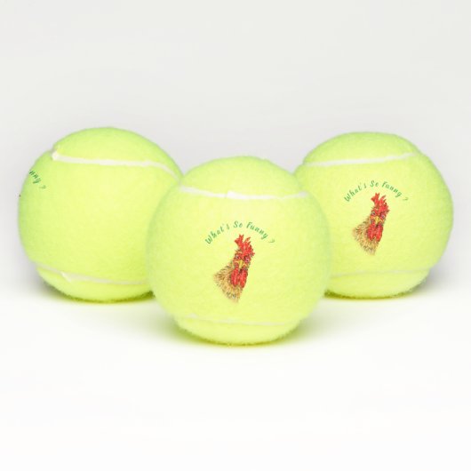 Funny Tennis Balls überrascht Neugierige Rooster Tennisbälle (Multi)
