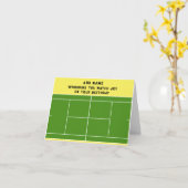 Funny Tennis Birthday Karte (Gelbe Blume)